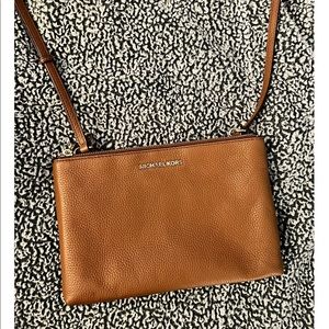 Michael Kors Pebbled Leather Double-Pouch Crossbody